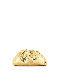 Pre-Owned Bottega Veneta The Pouch Crinkled Metallic Leather