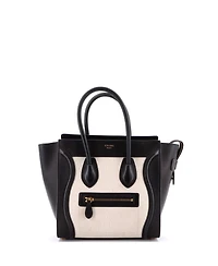 Pre-Owned Celine Micro Bicolor Luggage Bag Leather