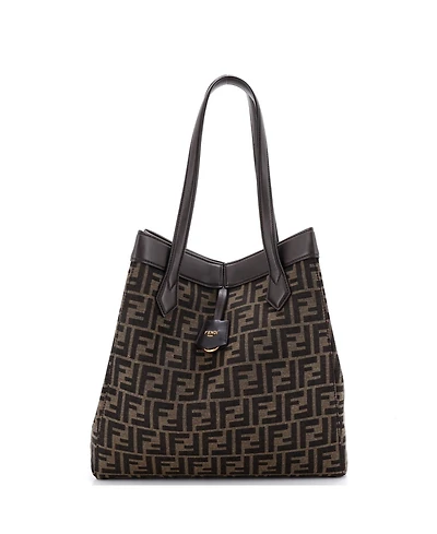 Pre-Owned Fendi Large Origami Tote Zucca Canvas