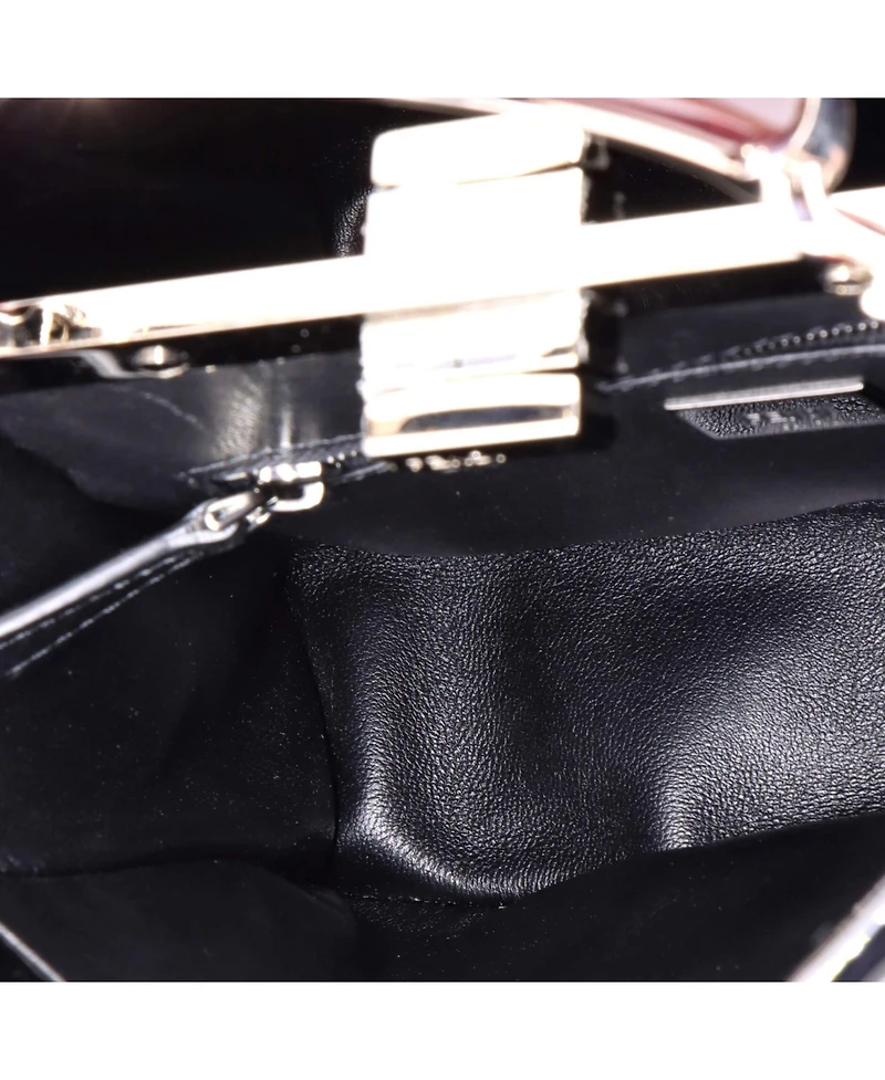 Pre-Owned Fendi Mini Resin Handle Peekaboo Bag Patent