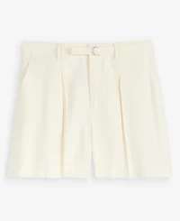 I.n.c. International Concepts Women's Pleat-Front Belted-Waist Shorts, Macy's Exclusive