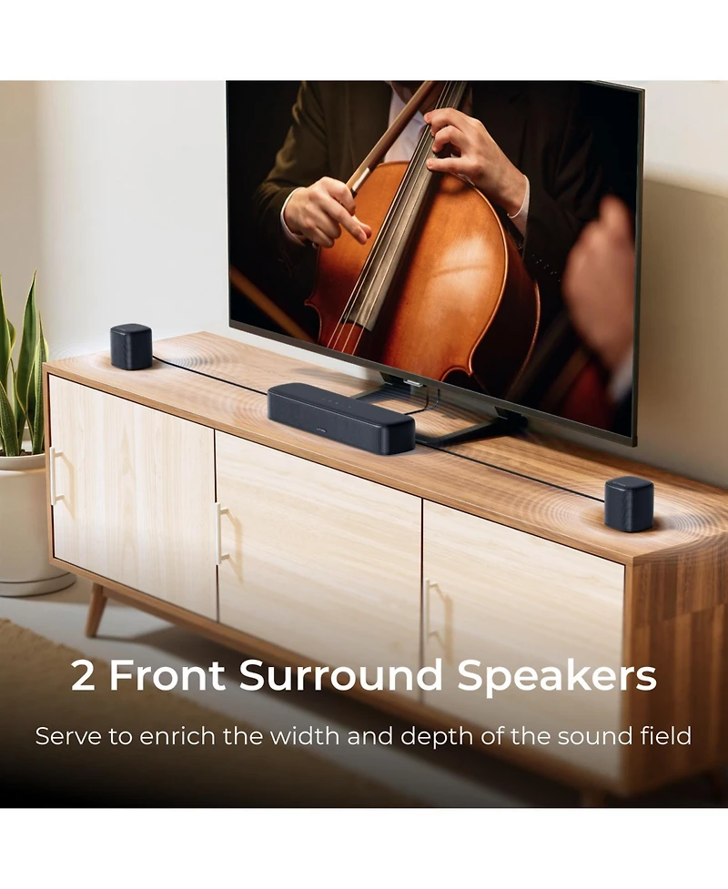 Ultimea Aura S4T 7.1ch Tv Soundbar with 4 Surround Speakers, Surround Sound System with Subwoofer, App Control, Bluetooth 6.0, Hdmi/Opt/Aux