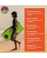 42" Bodyboard with Zero-g Polypro Core, Surlyn Slick & Tru-Flex Mesh for Beach Surfing
