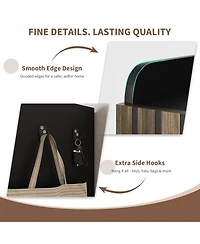 Homfan 2Pcs Modern Entryway Shoe Cabinet – Large Storage Organizer with Adjustable Shelves, Doors – Holds 30 Pairs, Freestanding for Hal