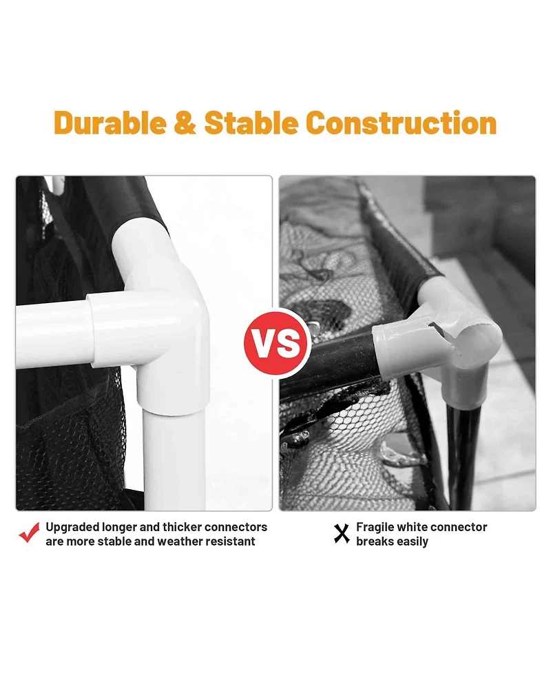 Yescom 2PCS Pool Float Storage Bins Basket for Toys Raft Noodles Rolling Cart Organizer