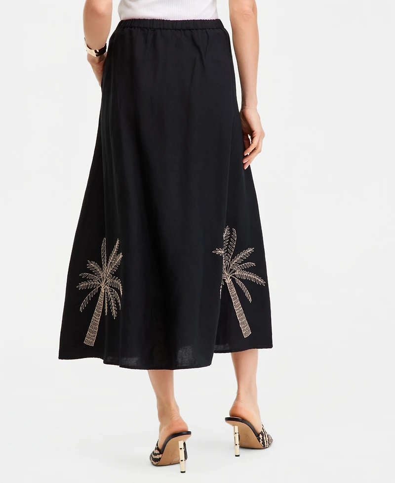 I.n.c. International Concepts Women's Embroidered Midi Skirt, Macy's Exclusive