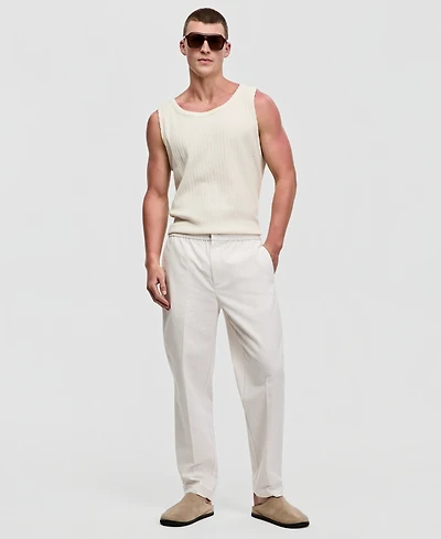 Mode of One Men's Relaxed-Fit Solid Linen Pants, Macy's Exclusive