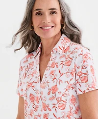 Style & Co Women's Printed Polo Dress, Macy's Exclusive