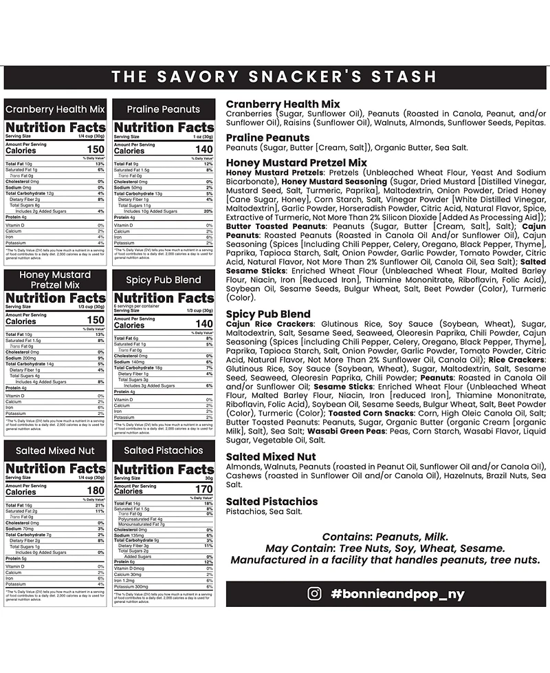 Bonnie & Pop The Savory Snacker's Stash Gift Box
