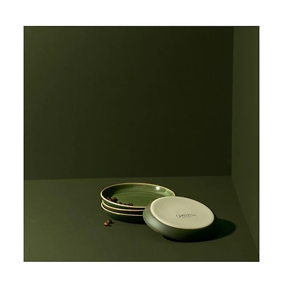 Gharyan Stoneware, Stoneware Flat Side Plate | Edan 5.1" - Set of 4