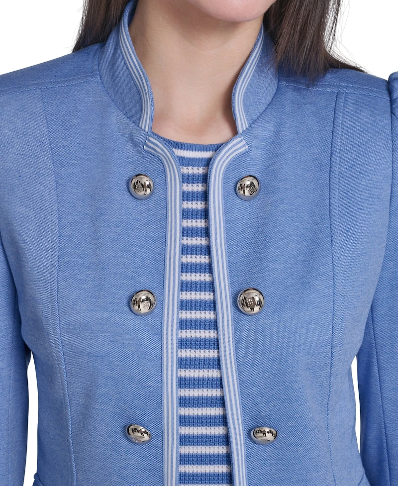Tommy Hilfiger Women's Framed Band Mandarin Collar Jacket