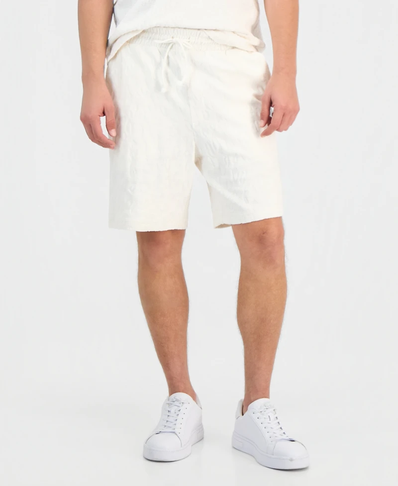 Hugo Boss Men's Nagushort Cotton Jacquard Logo Shorts