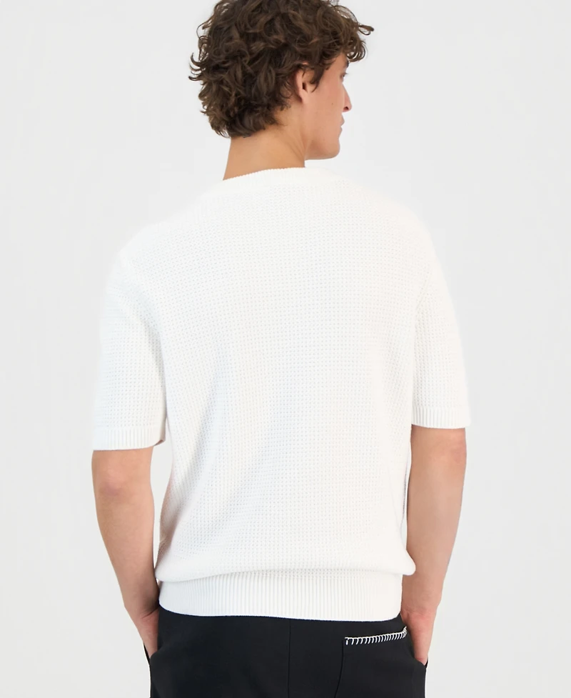 Hugo Boss Men's Cotton Textured Short-Sleeve Shirt