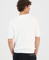 Hugo Boss Men's Cotton Textured Short-Sleeve Shirt