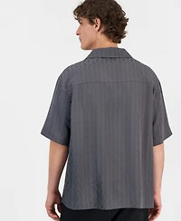 Hugo Boss Men's Espino Tonal-Print Short-Sleeve Button Shirt