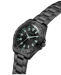 Guess Men's Black Stainless Steel Analog Watch, 42mm