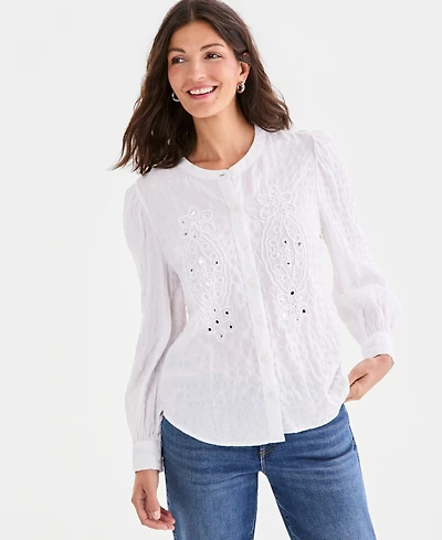 Style & Co Women's Sequin Embellished Top, Macy's Exclusive
