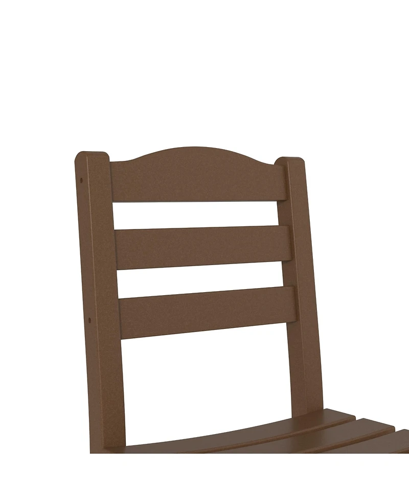 Set of 2 Outdoor Dining Chair without Armrests, For All Weather Conditions