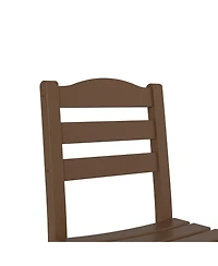 Set of 2 Outdoor Dining Chair without Armrests, For All Weather Conditions