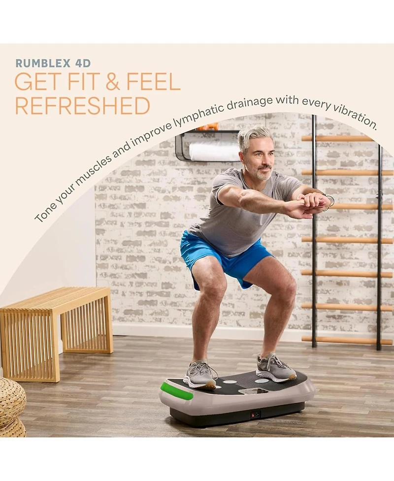 Lifepro Rumblex 4D Vibration Plate Exercise Machine – Triple Motor Oscillation, Linear & Pulsation for Whole Body Fitness