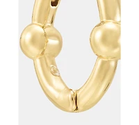 Anne Klein Gold-Tone Metal Ball Huggie Earrings