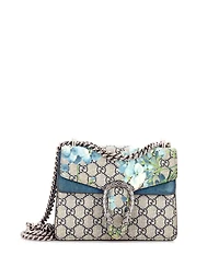 Pre-Owned Gucci Mini Dionysus Bag Blooms Print Gg Coated Canvas