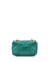 Pre-Owned Gucci Mini Gg Marmont Flap Bag Matelasse Leather