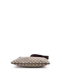 Pre-Owned Gucci Large Zip Top Messenger Bag Gg Coated Canvas