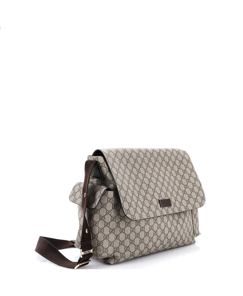 Pre-Owned Gucci Diaper Bag Gg Coated Canvas