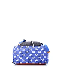 Pre-Owned Gucci Large Panelled Double Buckle Backpack Gg Jacquard Nylon and Rubber