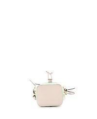 Pre-Owned Fendi Mini Logo Mon Tresor Bucket Bag Embroidered Canvas