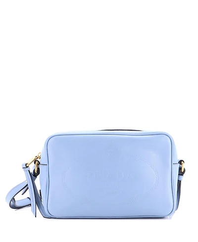 Pre-Owned Prada Small Logo Camera Bag Embossed Leather