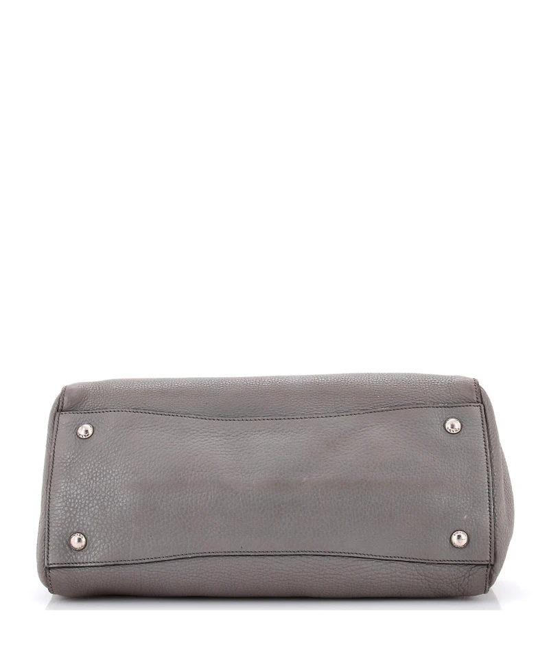 Pre-Owned Prada Large Cuir Frame Convertible Tote Vitello Daino