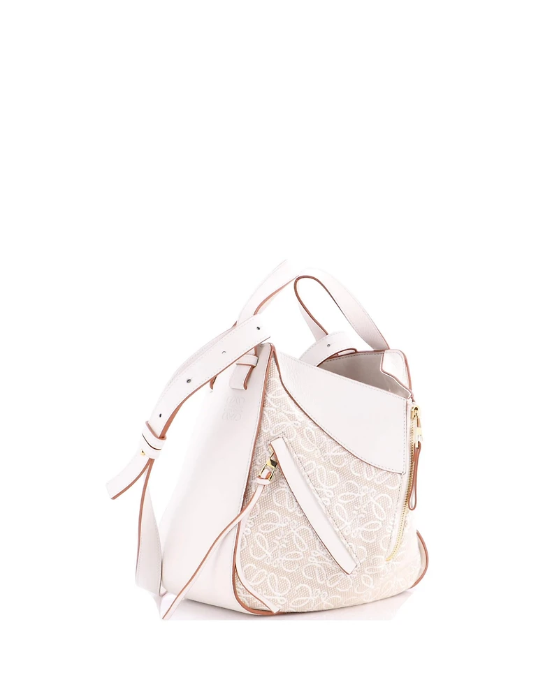 Pre-Owned Loewe Small Hammock Bag Leather and Anagram Jacquard