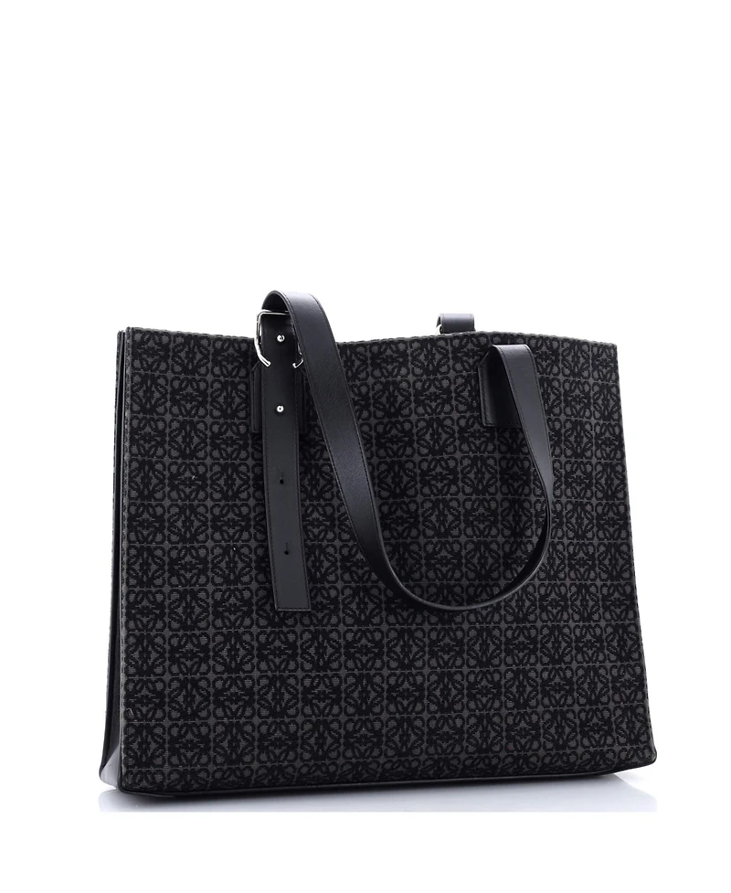 Pre-Owned Loewe Horizontal Buckle Handle Tote Anagram Jacquard
