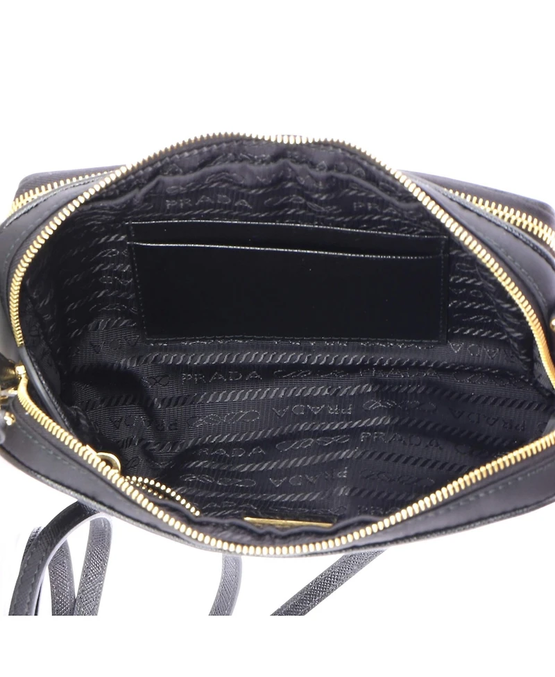 Pre-Owned Prada Mini Double Zip Camera Bag Tessuto and Saffiano Leather