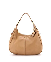 Pre-Owned Prada Medium Zip Top Hobo Vitello Daino