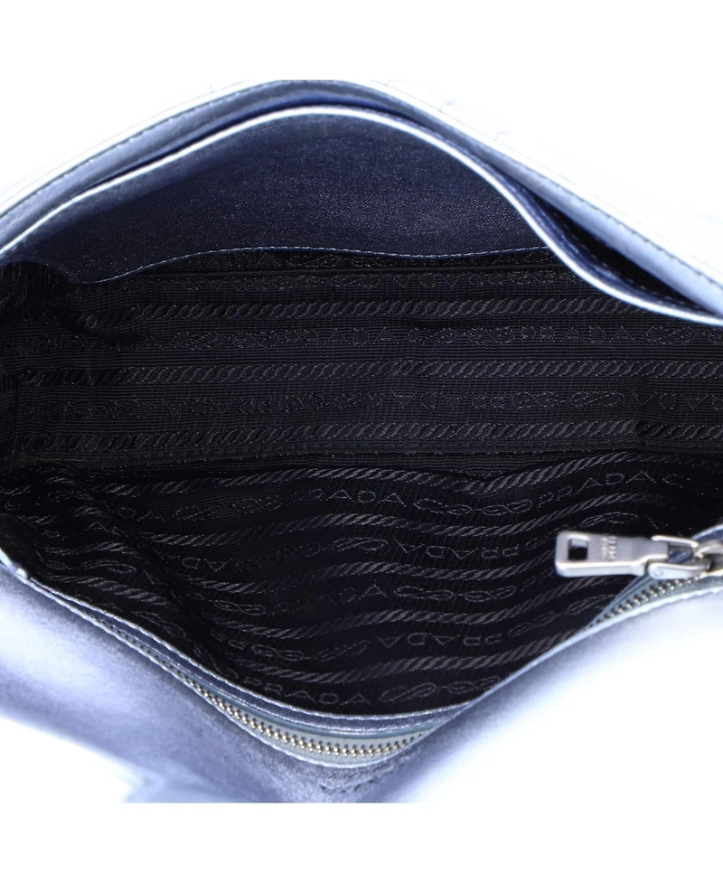 Pre-Owned Prada Medium Chain Flap Shoulder Bag Diagramme Quilted Leather