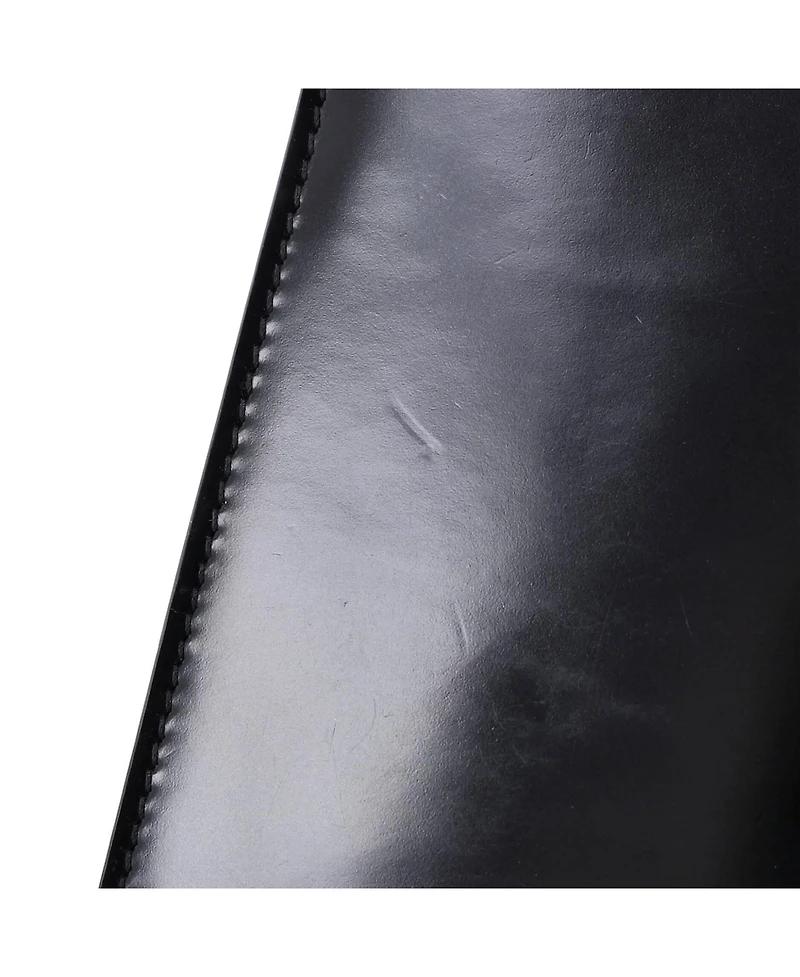 Pre-Owned Prada Small Maxi Triangle Logo Chain Flap Bag Brushed Leather