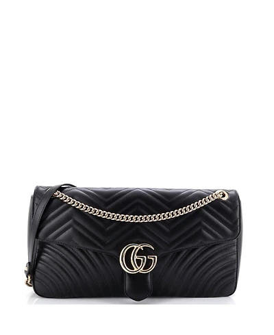 Pre-Owned Gucci Maxi Gg Marmont Flap Bag Matelasse Leather