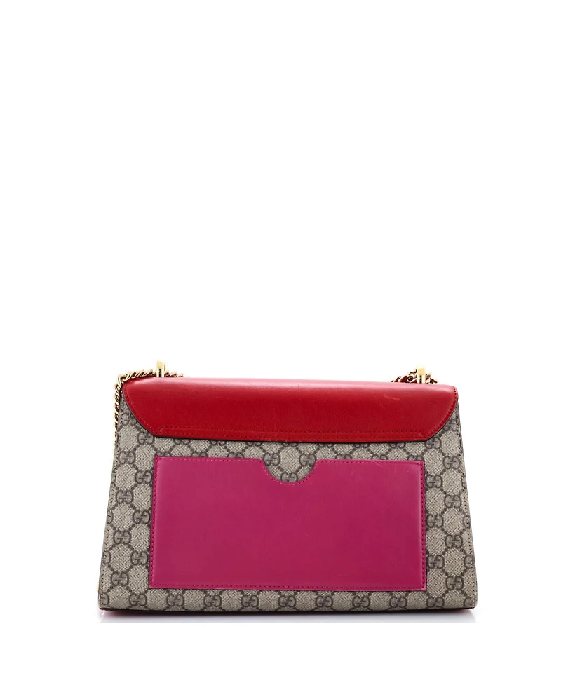 Pre-Owned Gucci Medium Padlock Shoulder Bag Gg Coated Canvas and Leather