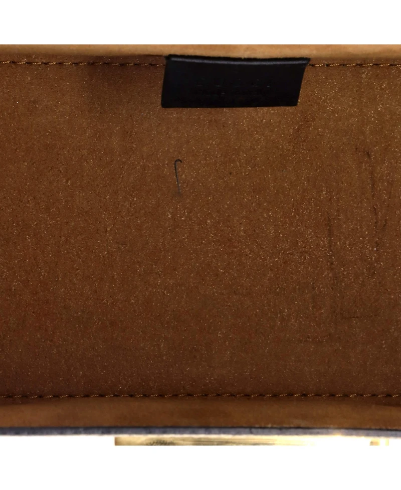 Pre-Owned Gucci Small Padlock Bamboo Shoulder Bag Gg Coated Canvas