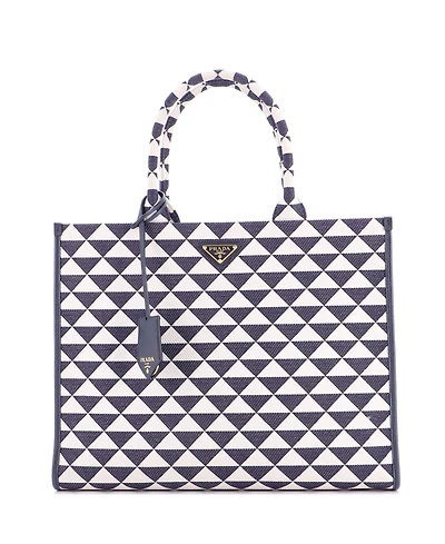 Pre-Owned Prada Large Symbole Shopper Tote Jacquard