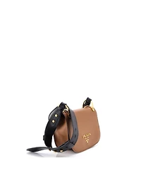 Pre-Owned Prada Small Pionniere Saddle Crossbody Bag City Calfskin