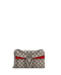 Pre-Owned Gucci Small Dionysus Bag Gg Coated Canvas with Crystal Embellished Metal