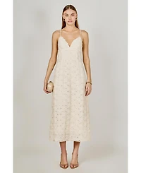 endless rose Women's lace spaghetti strap Maxi Dress