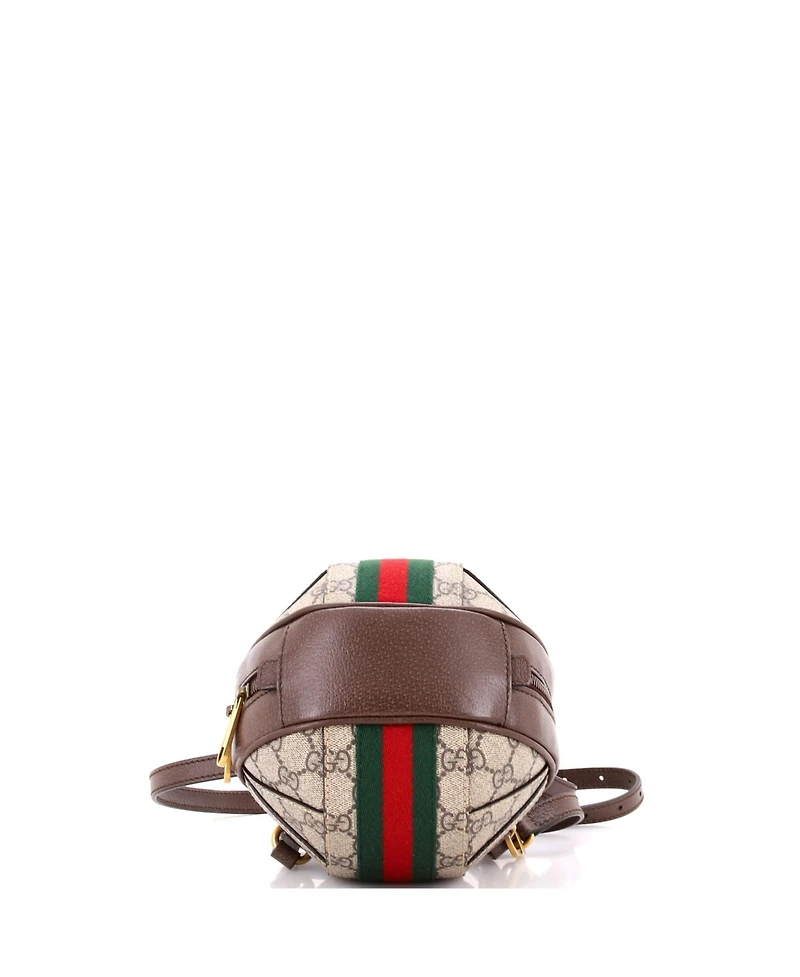 Pre-Owned Gucci Mini Ophidia Basketball Bag Gg Coated Canvas