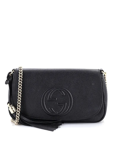 Pre-Owned Gucci Medium Soho Chain Crossbody Bag Leather