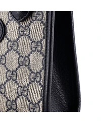 Pre-Owned Gucci Mini Interlocking G Patch Tote Gg Coated Canvas