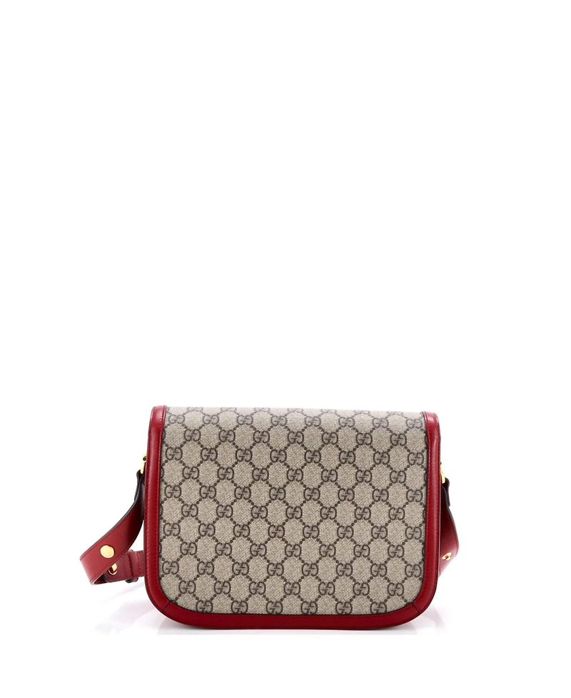 Pre-Owned Gucci Small Horsebit 1955 Shoulder Bag Gg Coated Canvas with Leather